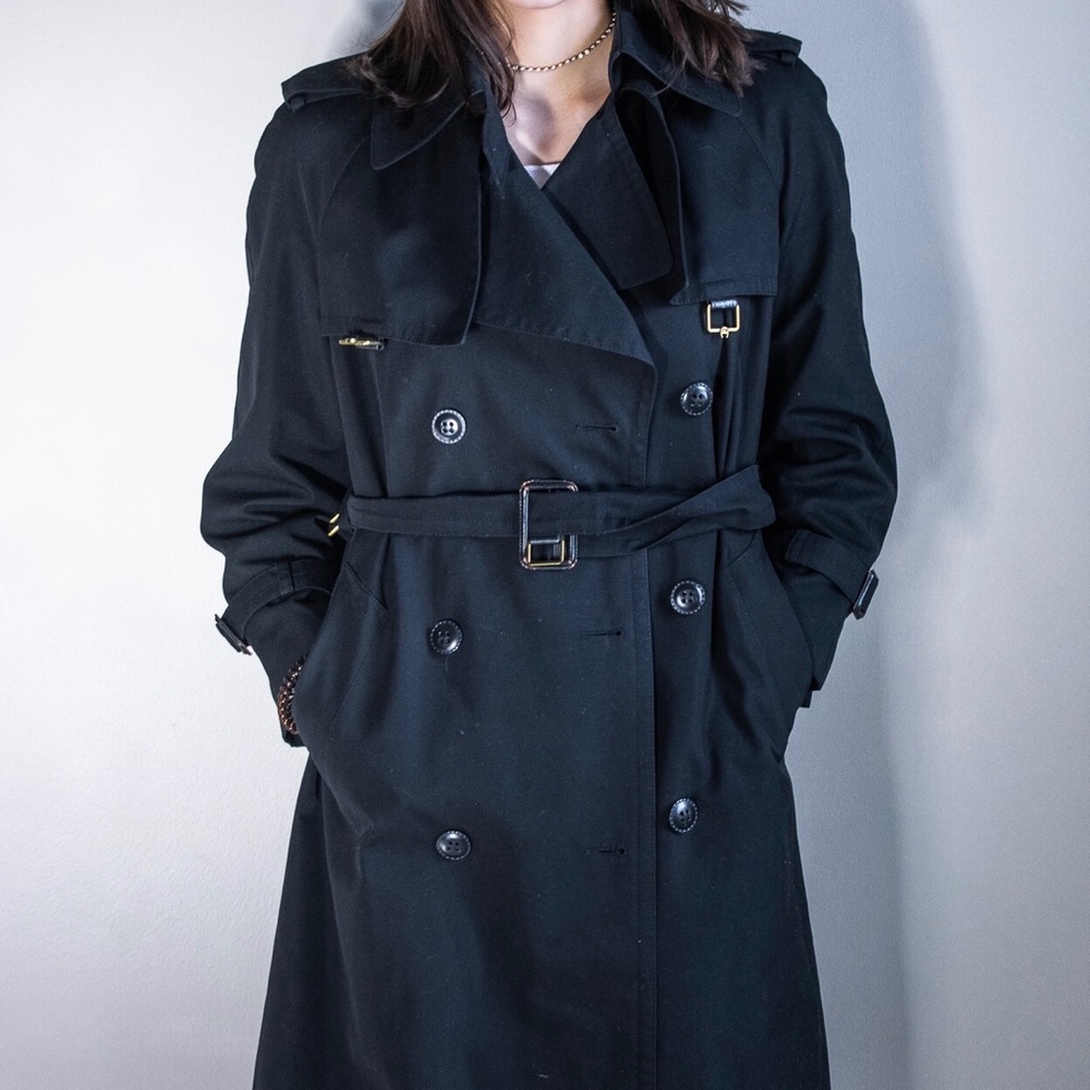 Vintage Etienne Aigner Black Trench Coat